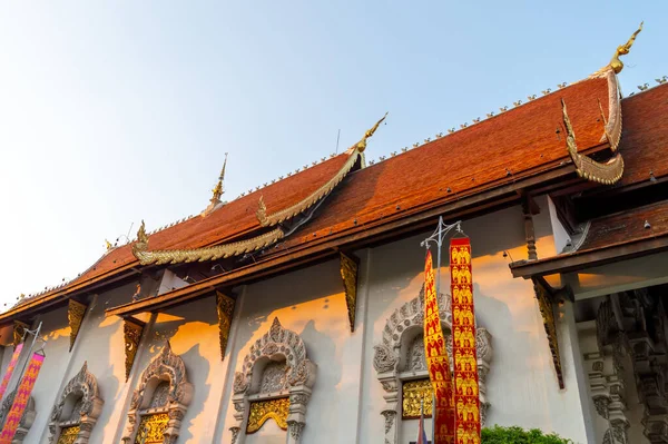 Wat Chedi Luang Templo Construído Durante Reinado Phaya Saen Mueang — Fotografia de Stock