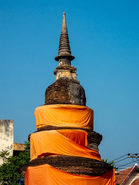 Chiang Mai Şehir Sütun Tapınağı Pagoda Nın Phaya Mangrai Nin — Stok fotoğraf