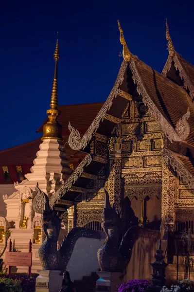 Wat Chedi Luang Tapınağı Phaya Saen Mueang Döneminde Inşa Edilen — Stok fotoğraf