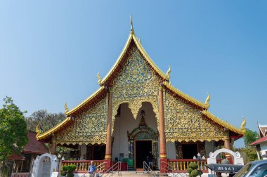 Wat Chiang Man Chiang Mai Tayland 10 Ocak 2020: Wat Chiang Man tarafından 1297 yılında inşa edilmiştir. Burası Chiang Mai 'deki ilk tapınaktı, Lawa halkının kalesi Wiang Nop Buri' nin bulunduğu yer..