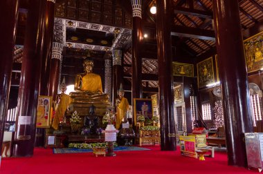 Wat Chiang Man Chiang Mai Tayland 10 Ocak 2020: Wat Chiang Man tarafından 1297 yılında inşa edilmiştir. Burası Chiang Mai 'deki ilk tapınaktı, Lawa halkının kalesi Wiang Nop Buri' nin bulunduğu yer..