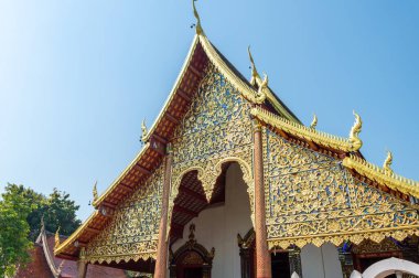 Wat Chiang Man Chiang Mai Tayland 10 Ocak 2020: Wat Chiang Man tarafından 1297 yılında inşa edilmiştir. Burası Chiang Mai 'deki ilk tapınaktı, Lawa halkının kalesi Wiang Nop Buri' nin bulunduğu yer..
