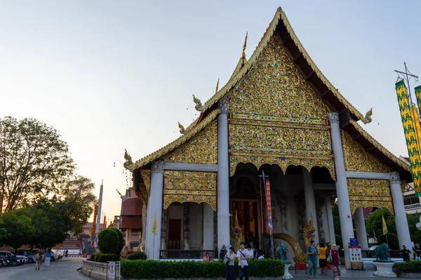 Chiang Mai Tailandia Enero 2020 Wat Chedi Luang Templo Construido —  Fotos de Stock