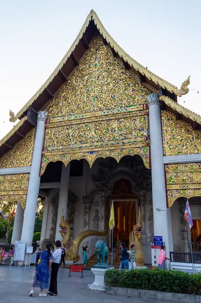 Chiang Mai Thailand January 2020 Wat Chedi Luang Temple Built — 스톡 사진