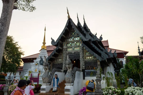 Chiang Mai Tailandia Enero 2020 Wat Chedi Luang Templo Construido —  Fotos de Stock