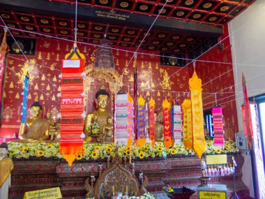 Chiang Mai-Tayland 11 Ocak 2020: Wat Duan Dee tapınağı, ne zaman inşa edildiğine dair bir kanıt yok. Ama Phraya Mangrai, Chiang Mai 'yi kurduktan sonra Duang Di Tapınağı' nın Chiang Mai ustaları tarafından inşa edildiğini farz etti..