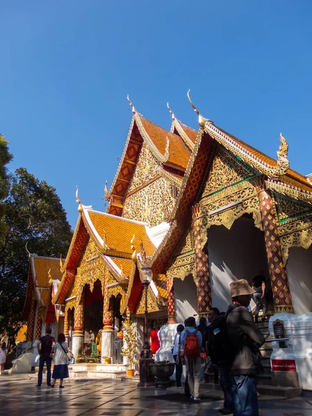 Chiang Mai Tajlandia Stycznia 2020 Wat Phra Świątynia Doi Suthep — Zdjęcie stockowe
