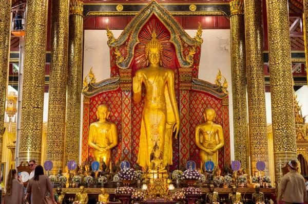 Chiang Mai Tailandia Enero 2020 Wat Chedi Luang Templo Standing — Foto de Stock