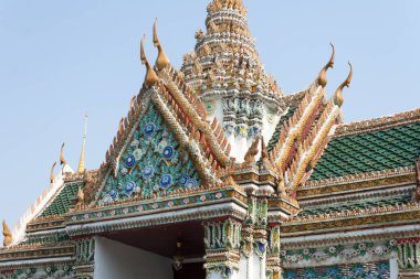 Tayland tapınağı mimarisi. Bangkok, Tayland 'dan.