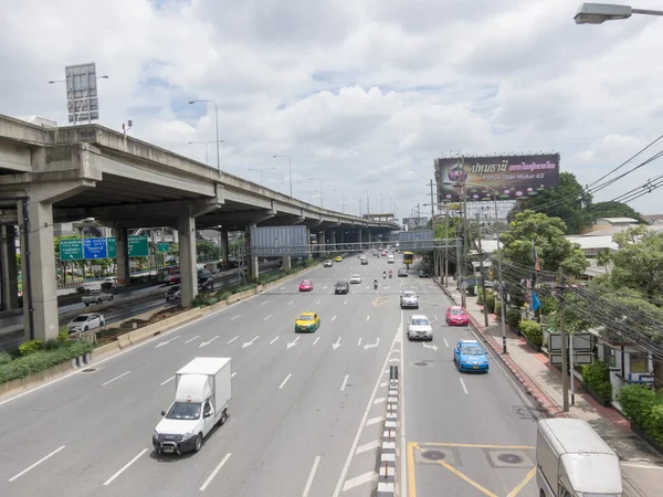 Vibhavadi Rangsit Yolu Bangkok Thailand Ağustos 2018 Görüntü Bangkok Şehrini — Stok fotoğraf