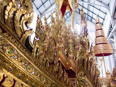 BANGKOK Ulusal Müzesi, THAILAND-10 AĞUSTOS 2018 Kraliyet Savaş Arabası Töreni. On, 10 AĞUSTOS 2018, Tayland