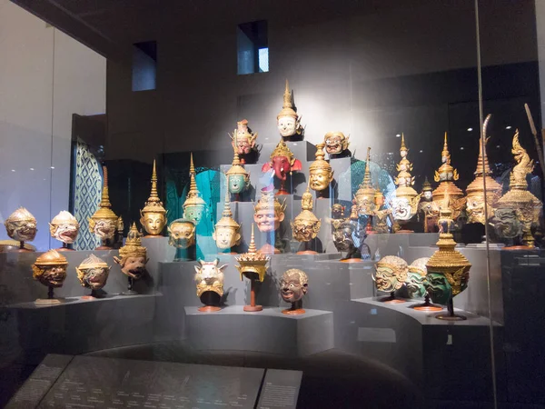 Musée National Bangkok Thaïlande Août 2018 Masques Utilisés Pour Représenter — Photo