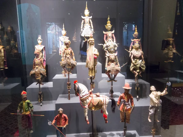 Национальный Музей Бангкок Таиланд Августа 2018 Маски Представляли Рамаяну Статуи — стоковое фото