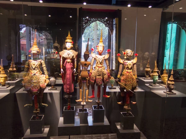 Ulusal Bangkok Müzesi Thailand Ağustos 2018 Maskeler Tayland Dans Gösterilerinde — Stok fotoğraf