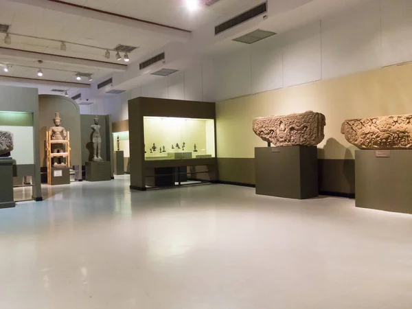 Εθνικό Μουσείο Bangkok Thailand Αυγουστου 2018 Γλυπτά Από Αρχαία Πέτρα — Φωτογραφία Αρχείου