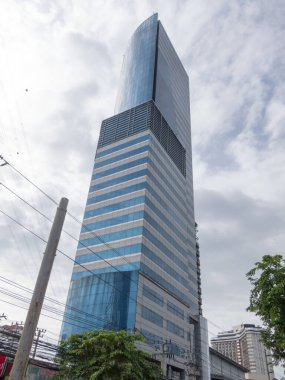 Vibhavadi-Rangsit Yolu BANGKOK, THAILAND-18 AĞUSTOS 2018: I Tower Office Building on, 18 AĞUSTOS 2018, Tayland
