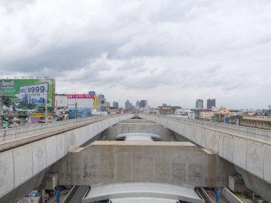 BTS istasyonu BANGKOK, THAILAND-17 AĞUSTOS 2018: 17 AĞUSTOS 2018, Tayland