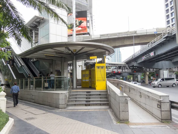 Metrostation Silom Bangkok Thailand August 2018 Mrt Silom Mrt Station — Stockfoto