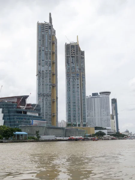 Chao Phraya River Bangkok Tajlandia Sie 2018 Trade Building Icon — Zdjęcie stockowe