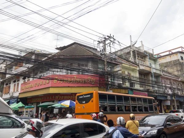 Bang Rak Bangkok Thailand Ağustos 2018 Deki Renkli Binalar Bangkok — Stok fotoğraf