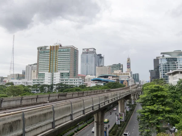 Ratchadamri Bts Station Bangkok Thailand Agosto 2018 Linha Metrô Para — Fotografia de Stock