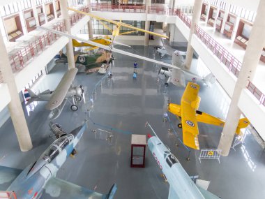 Tayland Kraliyet Hava Kuvvetleri Müzesi BANGKOK, THAILAND-18 AĞUSTOS 2018: 18 Ağustos 2018 'de, Tayland' da.