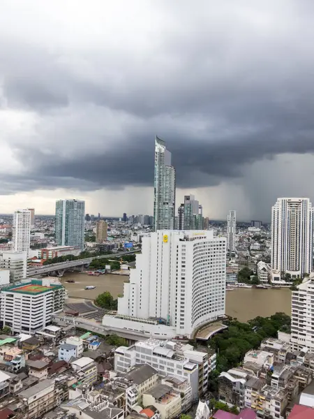 Bangkok Thailand Září 2018 Pohled Bangkok Období Dešťů Při Pohledu — Stock fotografie