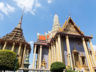 Wat Phra Kaew, Zümrüt Buddha Tapınağı, Bangkok Tayland.