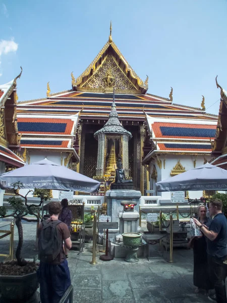 Wat Phra Kaew Świątynia Szmaragdowego Buddy Bangkok Tajlandia Październik 2018 — Zdjęcie stockowe