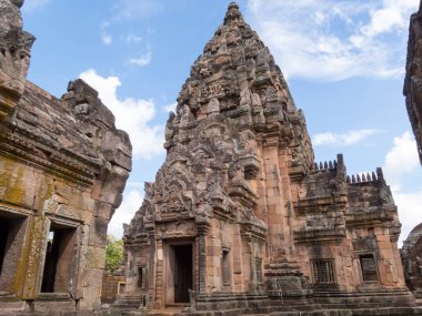 Phanom Rung Tarih Parkı, 1000 yıl önce Tayland 'ın Buriram Eyaleti' ndeki Castle Rock eski mimarisi.