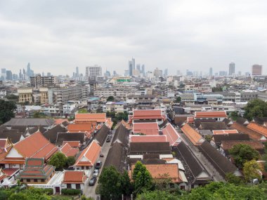 Wat Saket Ratcha Wora Maha Wihan Bangkok Tayland. Wat Sa Ket tapınağı Ayutthaya döneminde antik bir tapınaktır..
