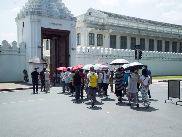 Wat Phra Kaew Temple Emerald Buddhabangkok Thailand Οκτωβριου 2018Τουρίστες Και — Φωτογραφία Αρχείου