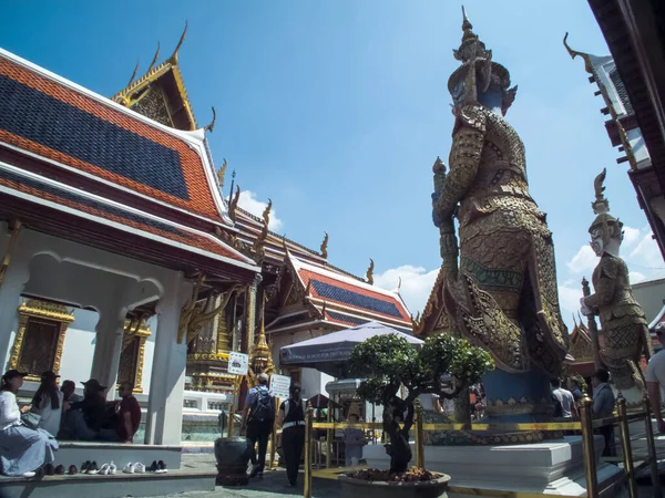 Wat Phra Kaew Temple Emerald Buddhabangkok Thailand Październik 2018Zabytek Tajlandii — Zdjęcie stockowe