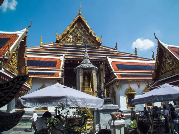 Wat Phra Kaew Temple Emerald Buddhabangkok Thailand Październik 2018Zabytek Tajlandii — Zdjęcie stockowe