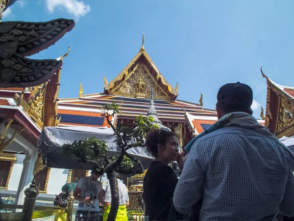 Wat Phra Kaew Temple Emerald Buddhabangkok Thailand Październik 2018Zabytek Tajlandii — Zdjęcie stockowe