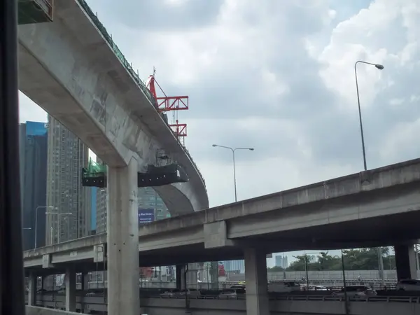 Bangkok Thailand Kasım 2018 Ladprao Metro Inşaatı Ladprao Kavşağında Bangkok — Stok fotoğraf