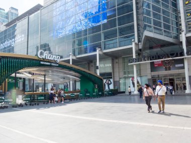 Merkez Dünya BANGKOK THAILAND-14 Kasım 2018 Her yıl ve Yeni Yıl için Geri sayım. BANGKOK THAILAND-14 Kasım 2018.