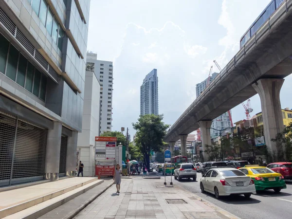 Paholayothin Road Bangkok Thailand Νοεμβριου 2018Στην Οδό Φaholyothin Υπάρχουν Κάποιες — Φωτογραφία Αρχείου