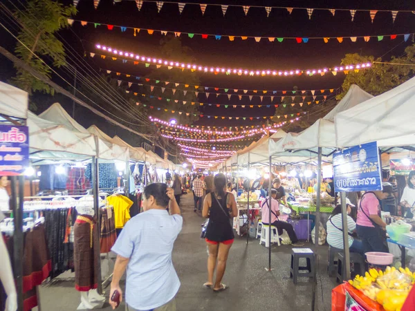 Sroew Ground Walking Street Buriramtailândia Novembro 2018 Esta Uma Rua — Fotografia de Stock