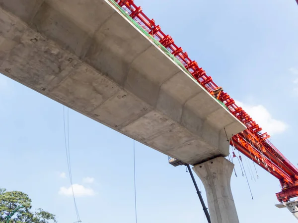 Bangkok Thailand Kasım 2018 Ladprao Metro Inşaatı Ladprao Kavşağında Bangkok — Stok fotoğraf