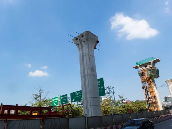 Bangkok Tailandia Noviembre 2018La Construcción Del Metro Ladprao Intersección Ladprao — Foto de Stock