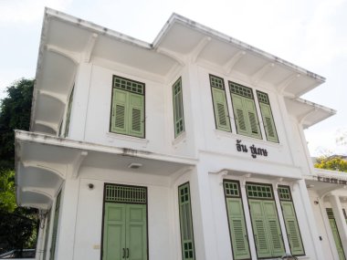 Wat Pathum wanaram Ratchaworawihan tapınağı BANGKOK THAILAND-23 NOVEMBER 2018 Pagoda 'nın da bulunduğu yerdir. Bodhisattva kutsanmıştır. Majesteleri ve kraliyet ailesi birçok Mahidol 'a.