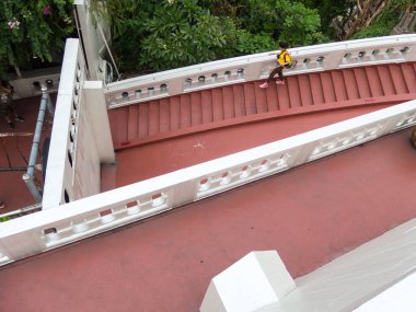 Altın Dağ (phu khao) BANGKOK THAILAND-28 NOVEMBER 2018: Kral Rama V. 'nin saltanatı sırasında tepenin üzerindeki küçük pagoda' da inşaat başladı..