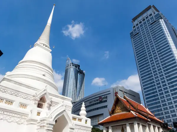 Wat Pathum Wanaram Ratchaworawihan Templo Bangkok Tailandia Noviembre 2018También Ubicación — Foto de Stock