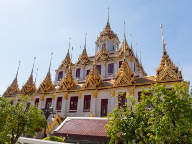 Bangkok Tayland 'daki Loha Prasat Wat Ratchanatda Tapınağı.