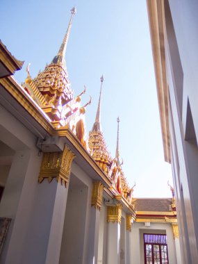Bangkok Tayland 'daki Loha Prasat Wat Ratchanatda Tapınağı.