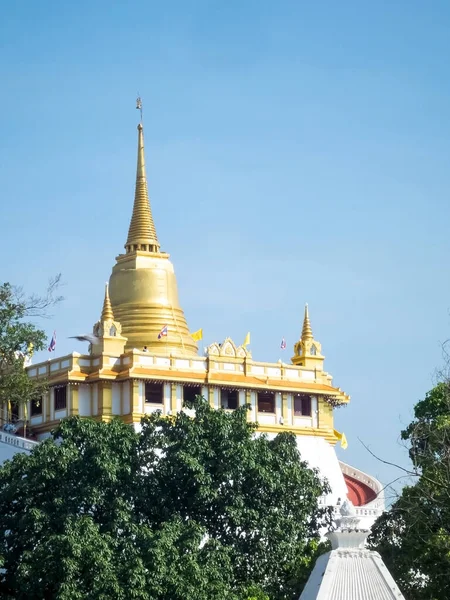 Goldener Berg Phu Khao Tong Bangkok Thailand Die Pagode Auf — Stockfoto