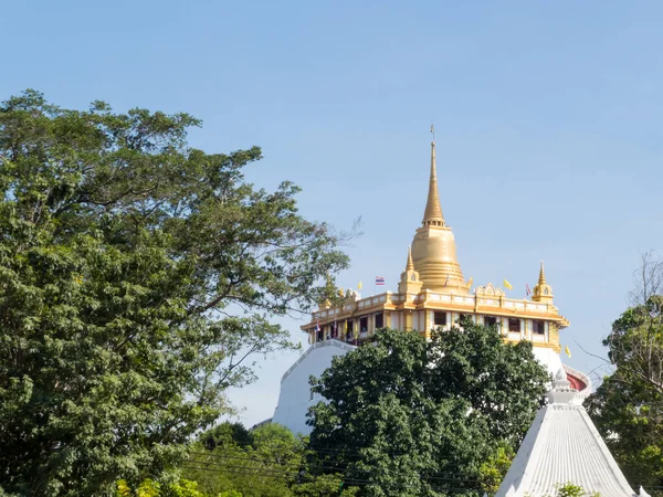 Golden Mountain Phu Khao Tong Bangkok Tailândia Pagode Colina Wat — Fotografia de Stock