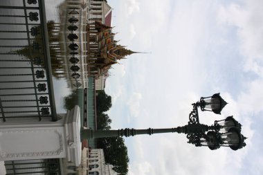 Bangkok Tayland-26 Şubat 2016 Demokrasi Anıtı Bangkok 'ta halka açık bir anıttır.