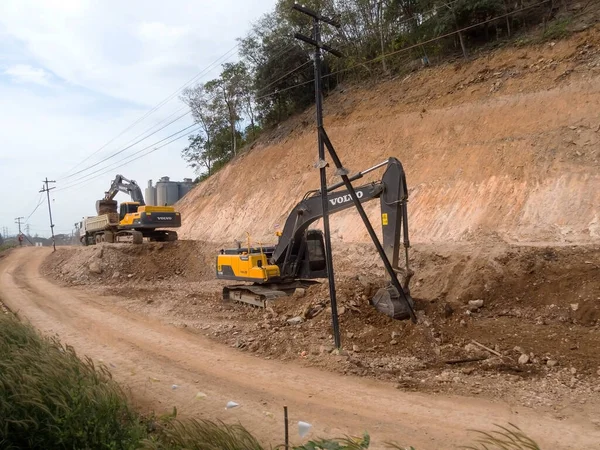 Nakhon Ratchasimathailand Dezembro 2018Atividades Construção Toda Ferrovia Bangkok Nakhon Ratchasima — Fotografia de Stock